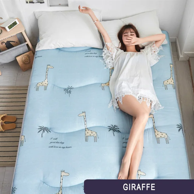 Foldable Tatami Mattresses High Quality Floor Mats Single Double Non-slip Sleeping Mattress Soft Comfortable Mattress King Queen Giraffe