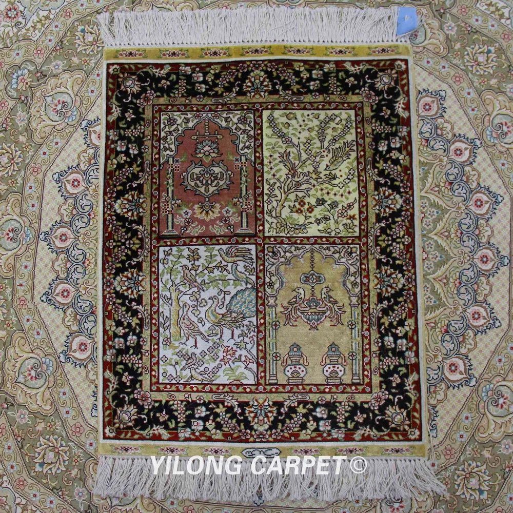 Yilong 1.5 "x 2" Турции шелк ручной ковер Малый ковер ручной работы (LH55A1.5x2)