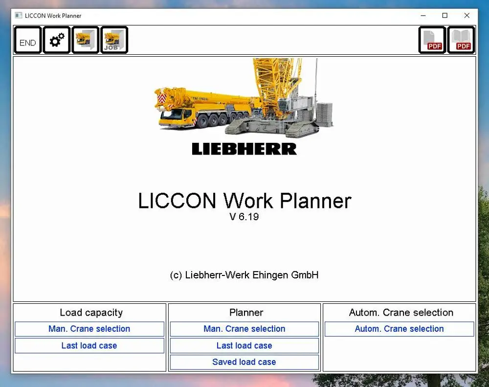 Универсальный рабочий планировщик либхер V6.19 LG1750 _ 2020 750 тонн|allison|allison dockeymaker |