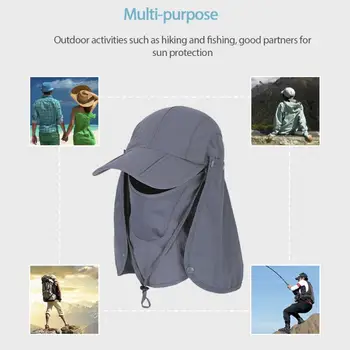 

Outdoor Sport Hiking Fishing Hats Fishing Sun Protector Cap UV Riding Sun Hat Cap Face Neck Cover Sun Protection Hat Hot Sale