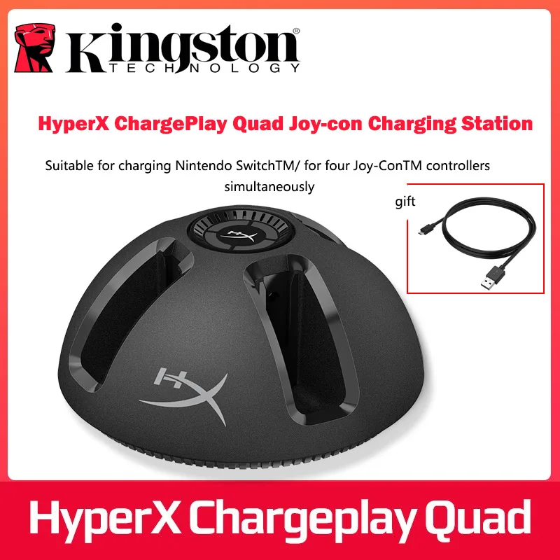 

Kingston HyperX ChargePlay Quad Joy-Con Portable Handheld Game Charging Base Charges Up To 4-in-1 For Nintendo Switch