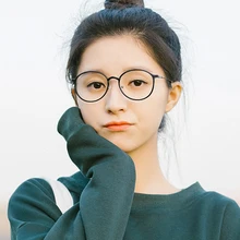 Корейская круглая оправа для очков круглая миопия декоративная Ретро рецепт прозрачная Корейская оправа для очков