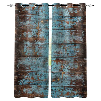 

Wood Grain Retro Curtains for Living Room Children Bedroom Decoration Home Kitchen Products Windows Drapes Kids Room Curtains