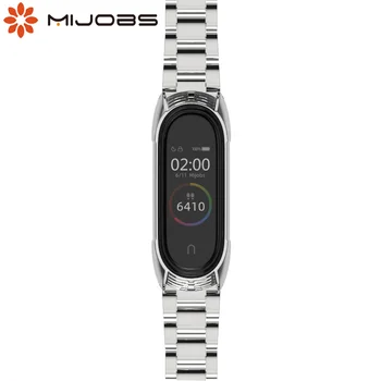 

Mi Band 5 Global Version NFC Strap Metal Stainless Bracelet For Xiaomi Wrist Mi Band 4 Strap Smart MiBand 3 Correa Wristband