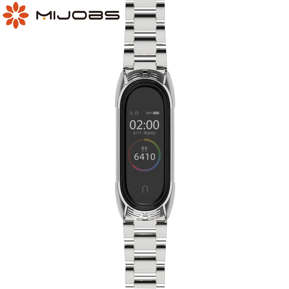 Ремешок металлический для Mi Band 5 сменный Браслет 4 подходит Xiaomi 3
