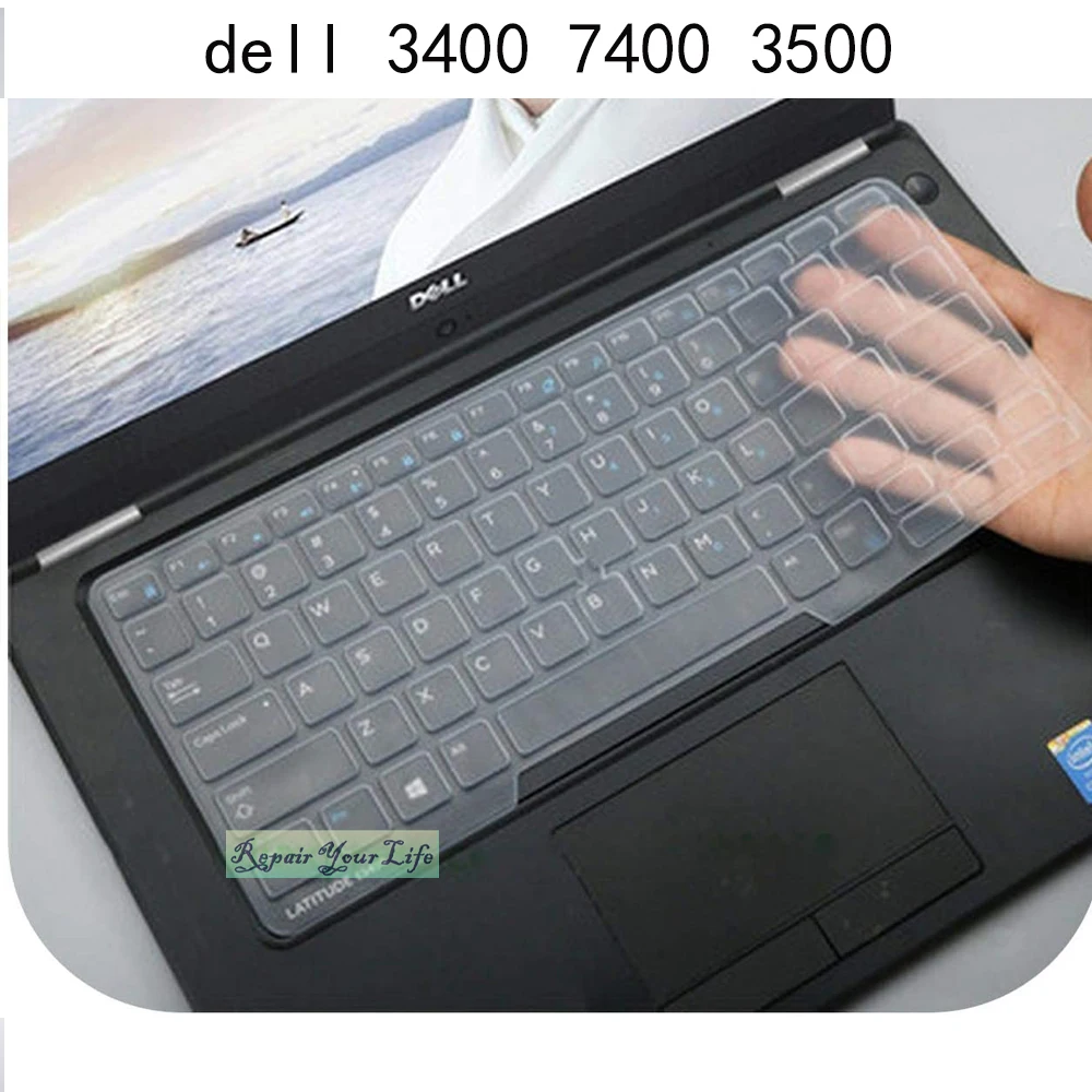 Силиконовый чехол для клавиатуры ноутбука Dell latitude 3400 7400 5400 5401 14 дюймов 15 3500 6