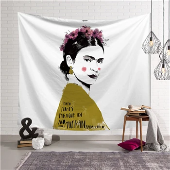 Bohemian Girlish Plant Tapestry Wall Hanging Dinosaur Bones Girl Pattern Art Carpet Sunbathing Beach Towel Blanket Home Decor - Цвет: 9