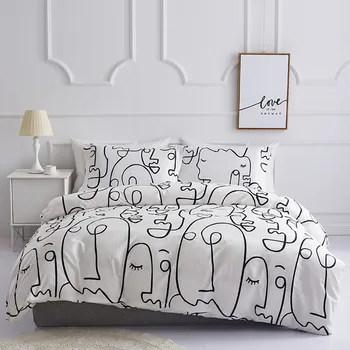 

1PC Quilt Cover 100% Cotton with Zipper Duvet Cover Comforter Cover Home Textile Floral Printed Protector Twin Queen King Size