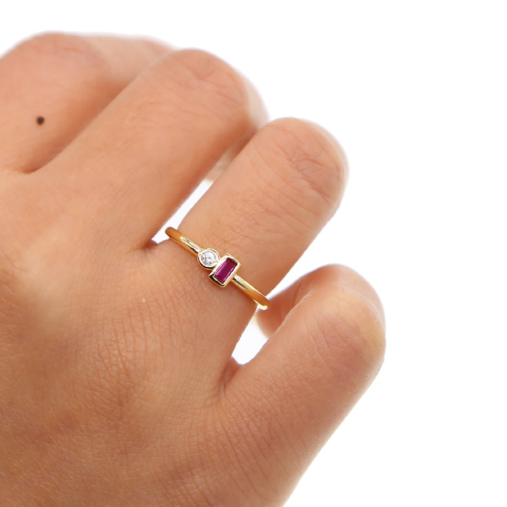 Женское кольцо с кристаллом Dance золотистого цвета 2 шт.|crystal stone ring|stone ringgold color |