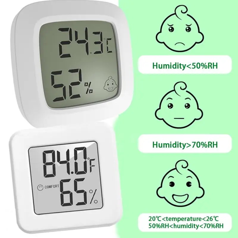 Digital Indoor Hygrometer Thermometer Temperature Humidity Monitor Clock Timer 