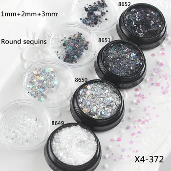 

Circle Sequin Glitter Mix UV Colour Iridescent Sprinkles Glitter Bling Bling Aurora Borealis Confetti Flakes Resin Art Supplies