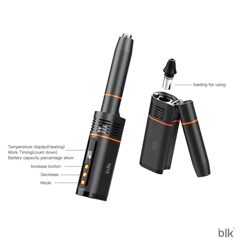 Новинка Kingtons BLK вращающийся комплект испаритель сухой травы 1800 мАч батарея 1 мл