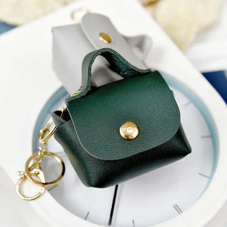 Green Женский кошелек из искусственной кожи, Модный женский чехол для ключей, мини сумка для хранения монет, клатч, маленькая сумка для денег, Llaveros Para Mujer - Цвет: Green