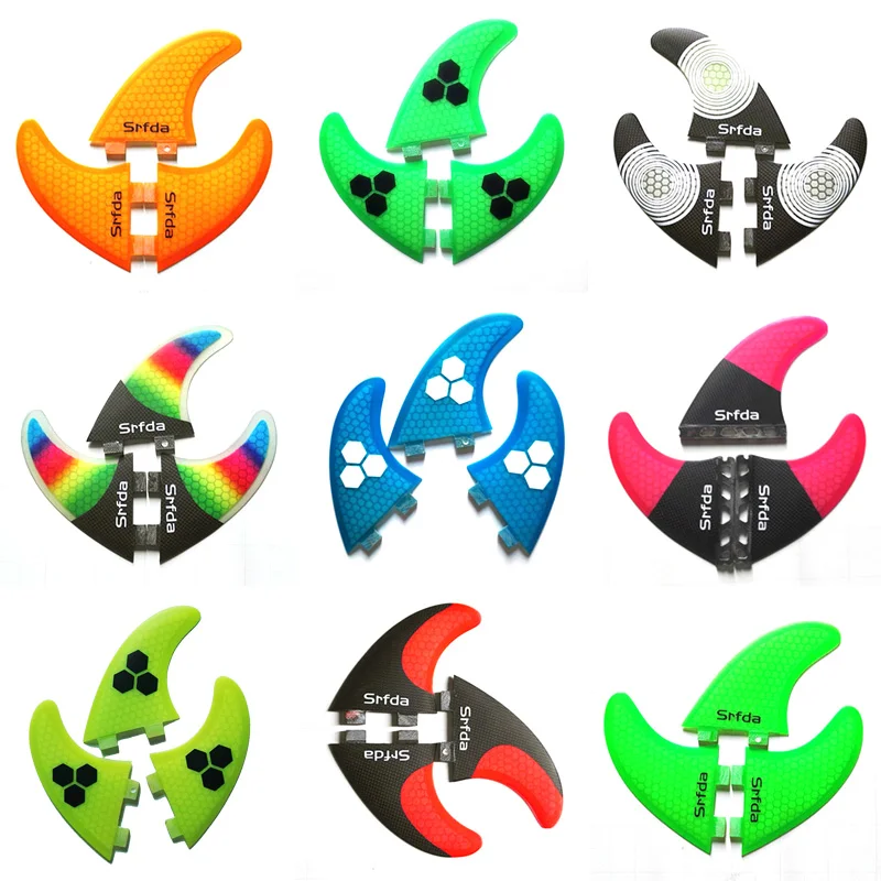 

SRFDA Surf Fins Fcs/Fins quillas quilhas Keels 3pcs High Quality FCS-G5 Honeycomb Fiberglass Tail Surfboard Thrusters Rudder A $