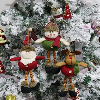 

New 3pcs/set New Year Christmas Tree Decorations for Home Santa Reindeer Snowman Toys Pendant Christmas Ornaments Dolls for Tree