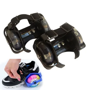 

Rollerskate Adjustable Skates Children Wheel Heel Roller Light Whirlwind Pulley Flashing Roller Skating Shoes For Children Sport