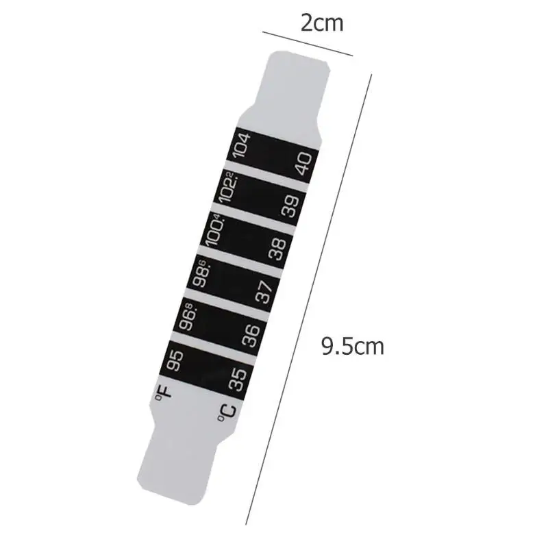 ЖК-лента термометр ABS многоразовый гибкий головной жар лоб термометр изменение цвета домашнего теста температуры
