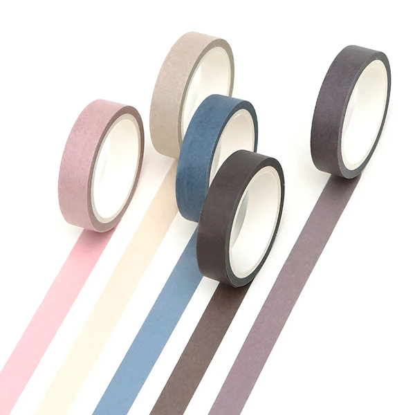 5 шт./компл. сплошной Цвет декоративная лента Washi Бумага клейкая лента DIY для бизнес планирования школьные принадлежности канцелярские товары Скрапбукинг Маскировочная клейкая лента, наклейка - Цвет: B