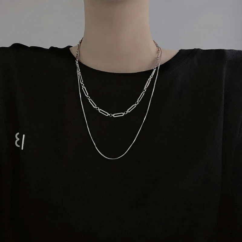 Double necklace design Joker sweater 