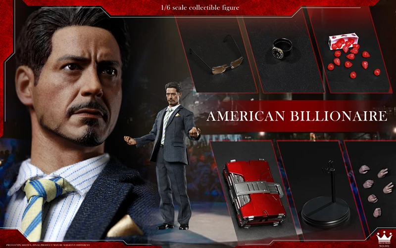 

Warrior Model 1/6 Tony Stark American Billionaire NO.SN001 Model Action Figure