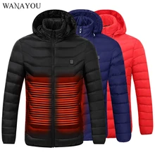 S-4XL теплые походные куртки, зимнее ветрозащитное теплое Мужское пальто, спортивная куртка с подогревом для улицы, Теплая мужская куртка из флиса