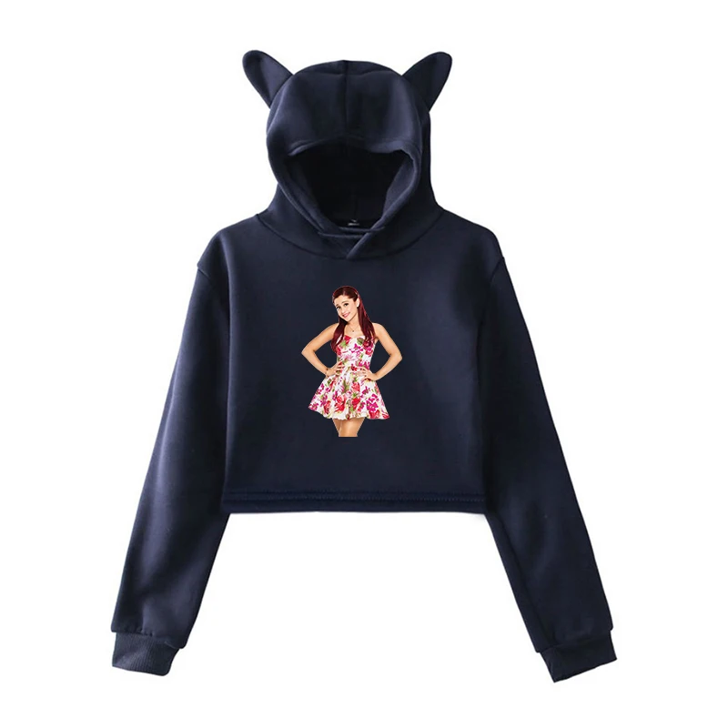 Kawaii Hoodie 14 Женские толстовки с капюшоном Ariana Grande; толстовки с принтом для девочек; сезон осень-зима; пуловер с длинными рукавами; женская спортивная одежда; Прямая поставка; одежда - Цвет: Kawaii Hoodie 14