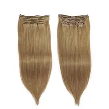 Isheeny Remy(Реми), накладные волосы для наращивания 8 шт./компл. бесшовные натуральные человеческие волосы для наращивания на заколках, на всю голову, бразильский Однотонная одежда волосы на заколках
