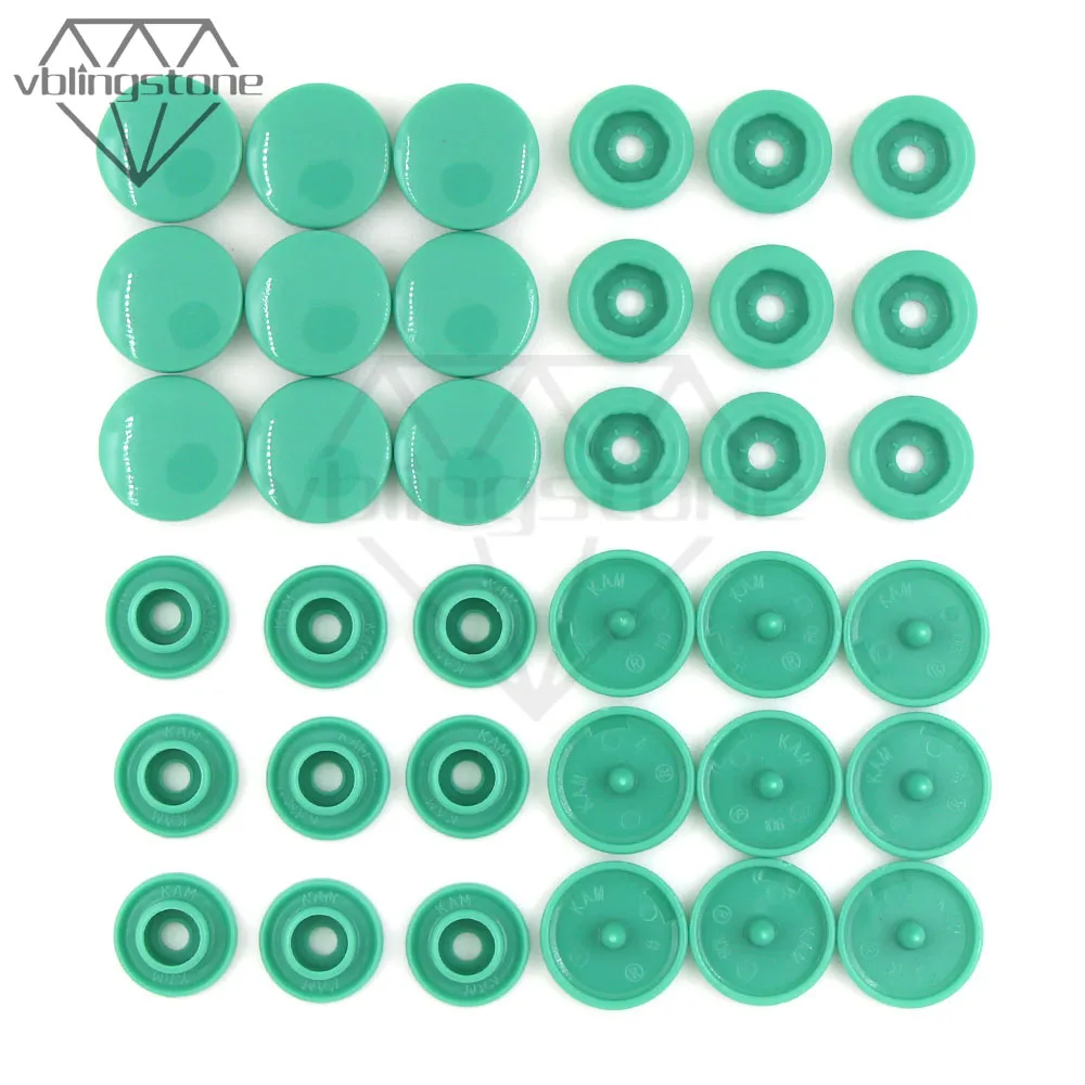 thumbnail image 1 of Botones a presión de plástico T5 KAM al por mayor para prendas de vestir, botones a presión, botones redondos para pañales de niños, carpetas de babero, 100 juegos, 1 of 5
