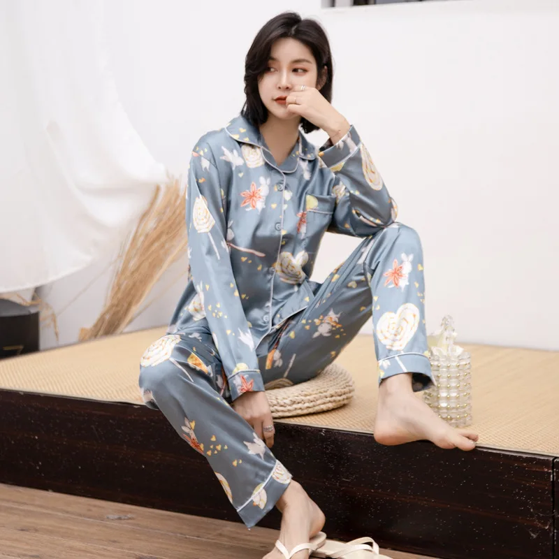 

High Quality Korean-style Sweet Women's Cardigan Long Sleeve Silk Women's Tracksuit Piece Bqy #8311 # Ladel Rabbit