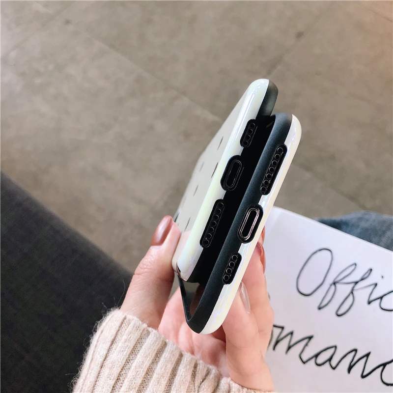 Чехлы для телефонов Blue Ray с милым сердечком для iphone 11 11Pro Max X XS Max 6 6S 7 8 Plus, мягкая гладкая задняя крышка IMD для пар