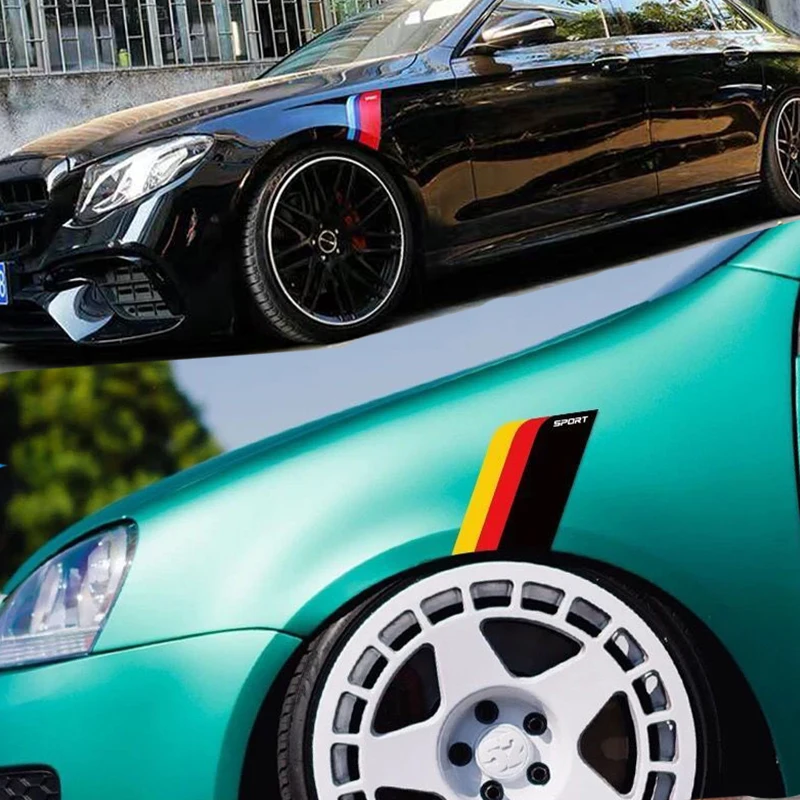 2 шт. автомобиль для бровей колес Стикеры колеса шины крыло спортивные Peugeot 307 206 308