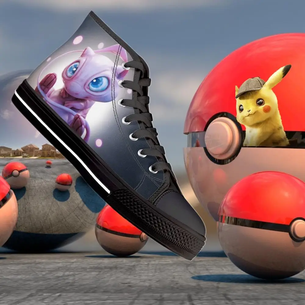 

New Sneakers Casual Super Cute Cartoon Anime Pokemon Pikachu Dream Custom Women's Shoes Off White Shoes 3D Print Graffiti Shoes