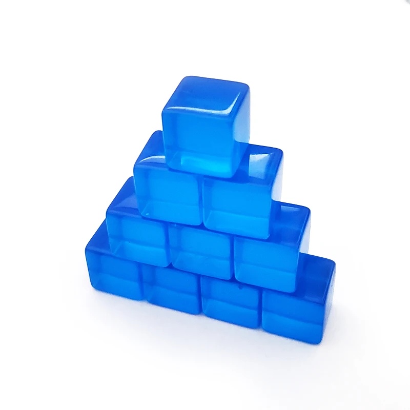 10 Pack Blue Foam Dice Cubes - 16mm Blank Dice For Custom Games & Crafts