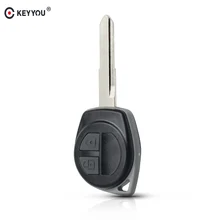 KEYYOU 2 кнопки чехол для дистанционного ключа от машины FOB корпус FOB для Suzuki grand vitara SWIFT HU133R лезвие резиновый кнопочный коврик