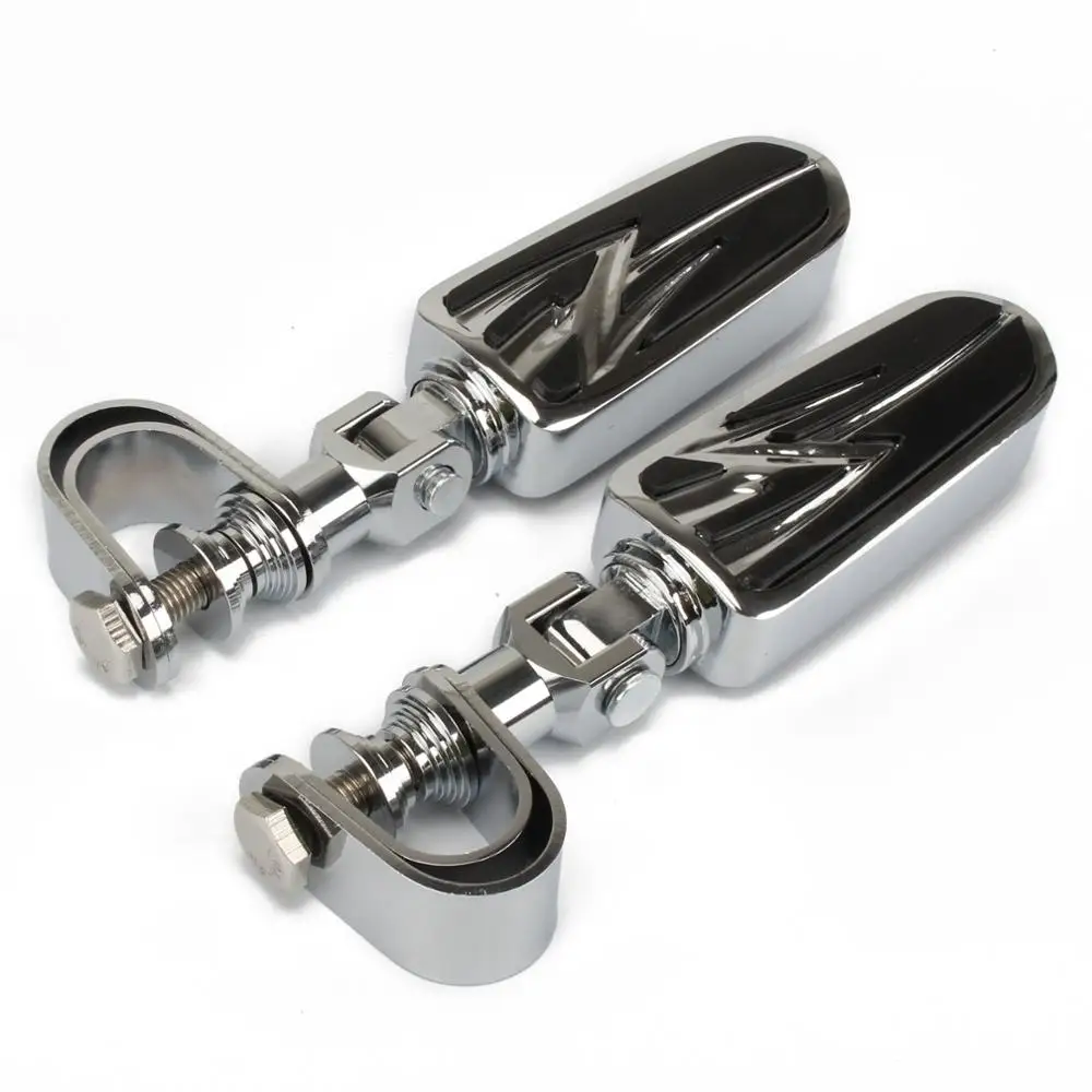 

1 Pair 1 1/4" 32mm Highway Pegs Adjustable Motorcycle Foot Pegs Mount Clamp For Harley Honda Kawasaki Yamaha Suzuki Chopper