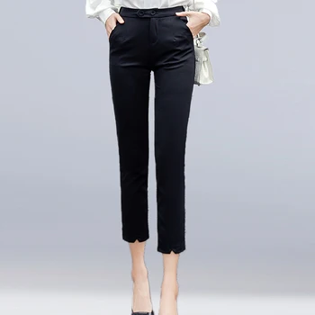 

new plus size women summer pants ankle length straight pants elegant office lady casual pants