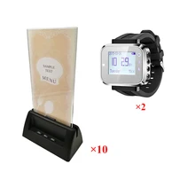 

433.92MHz Watch Receiver Wireless Button Menu holder K-G3 Waiter Call Pager Restaurant Equipment