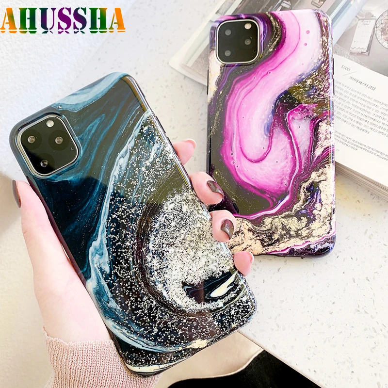 Smooth Soft IMD Marble Case For iphone 11 Pro Max Back Cover X XS XR 6 S 6S 7 8 Plus Silicone Phone Coque Capa |