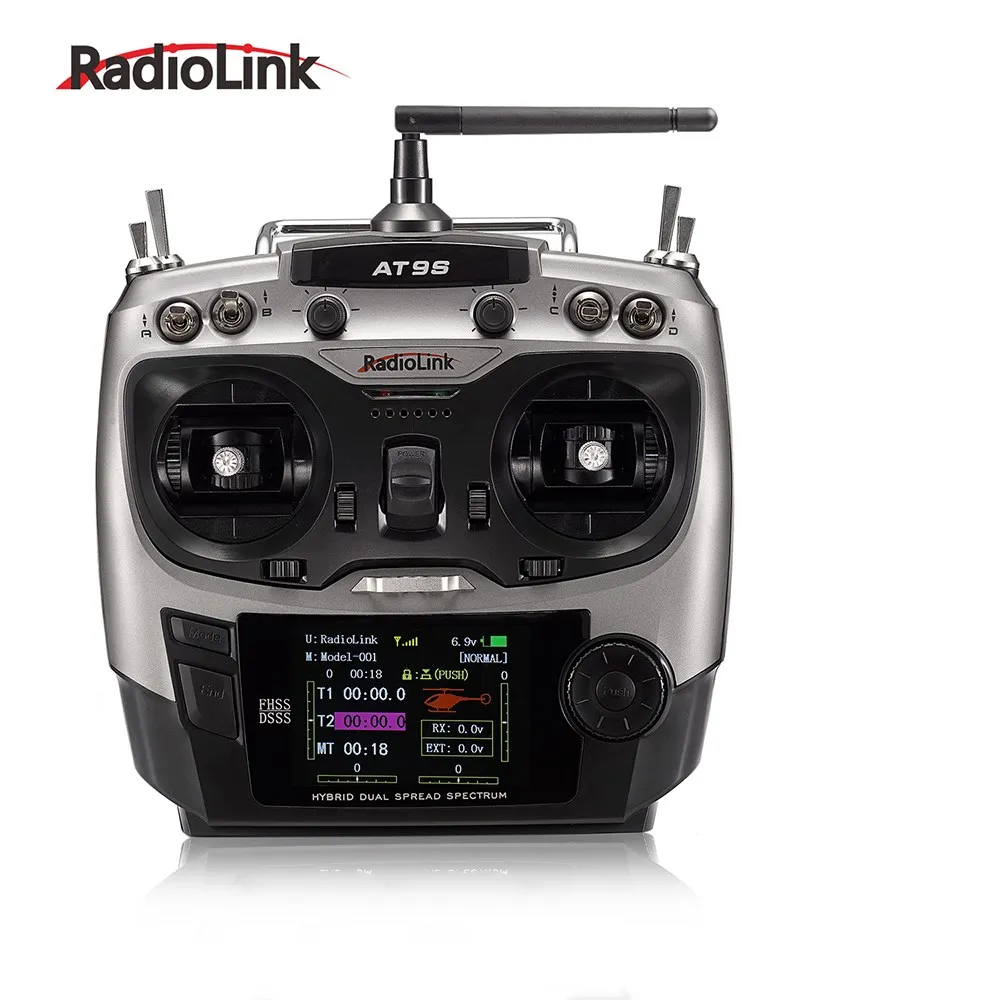 Radiolink AT9S Pro TX 10/12CH на пульте радиоуправления контроллер передатчика радиоуправляемой модели к компьютеру с R12DSM RX 2,4G приемник для быстроходный беспилотный Радиоуправляемый летательный аппарат