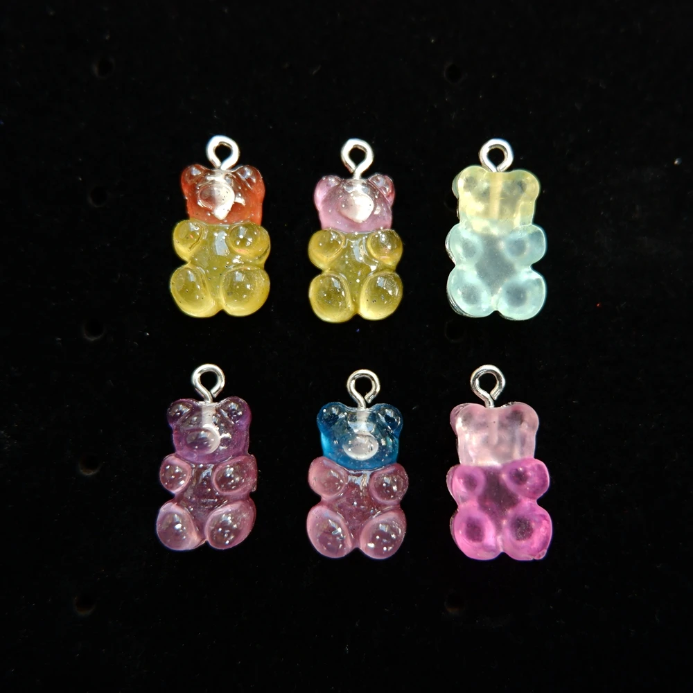 TBAEW Gummy bear, подвески, плоская задняя смола, кабошон для DIY, ожерелье, серьги, брелок, аксессуары для изготовления ювелирных изделий