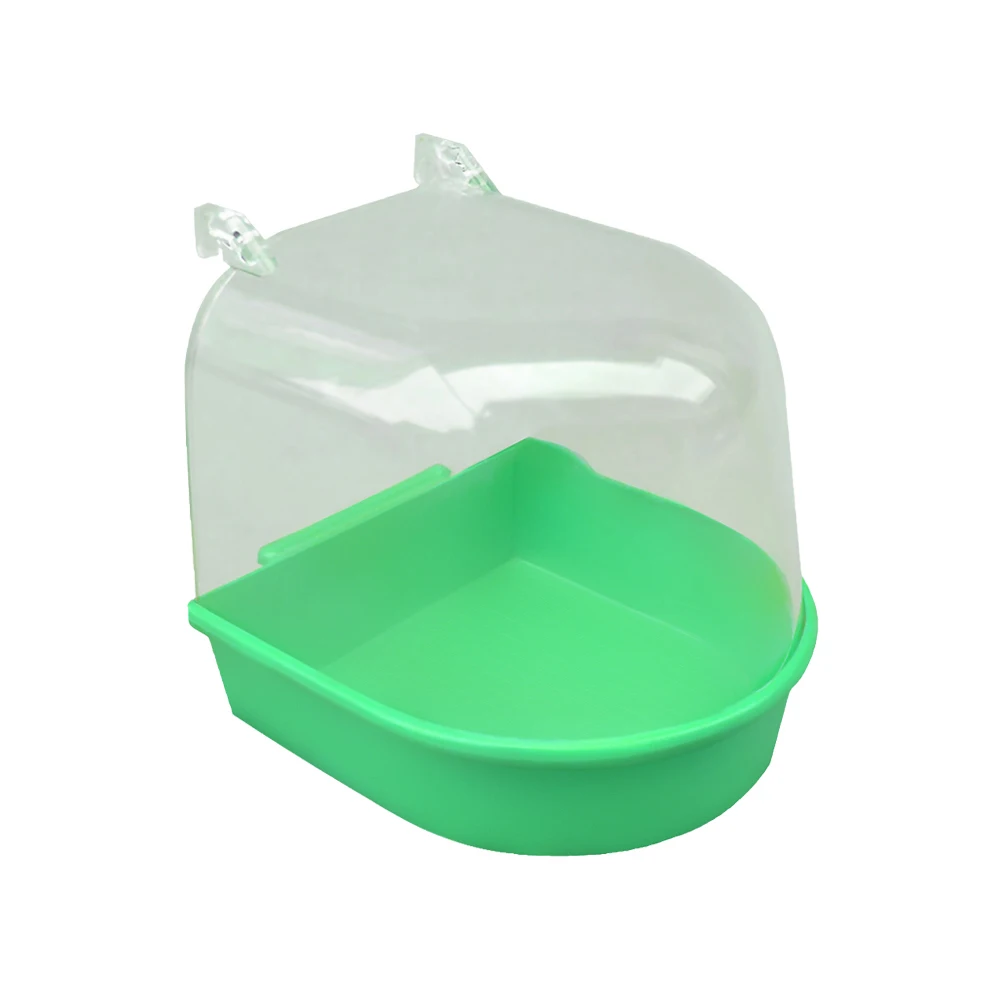 Маленькая птичья водная ванна для домашних животных клетка для птиц Подвесной аксессуар миска для птиц - Цвет: Green