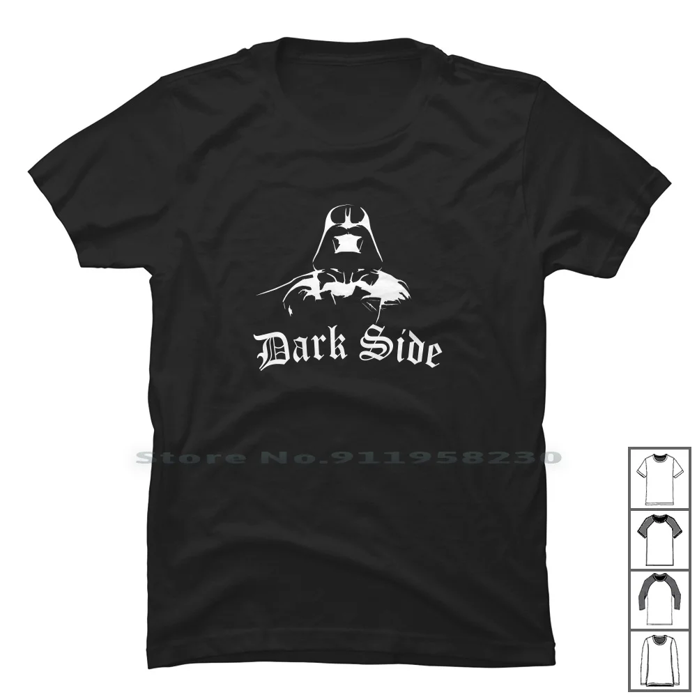 Darkside Parody Movie T Shirt 100% Cotone Cartoon Popolare Parody Vader Darth Movie Humor Dart Star Side Geek Nerd