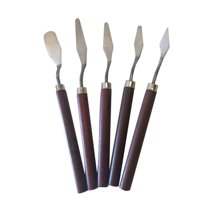 

Wood Palette Knife Painting Tools,Stainless Steel Oil Painting Mixing Scraper,Painting Knife Set,Paint Oil Painting