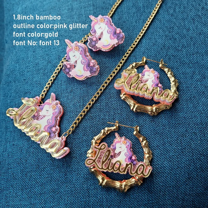 Gift Dress Jewelry Girls 4-6 Unicorn Necklace Set Play Little Age 3 Earrings  Party Favors Child - AliExpress