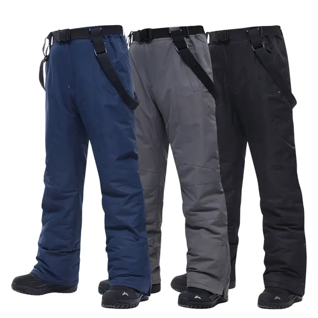 US $42.16 Large Size Ski Pants Men -30 Temperature High Quality Windproof Waterproof Warm Snow Trousers Winte