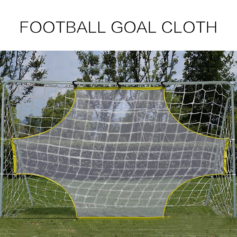 Сетка для футбольного мяча, практичная, прочная, 5 человек, система, желтый, белый, полиэстер, для наружной игры, футбольные ворота, вратарь, Футбольная сетка