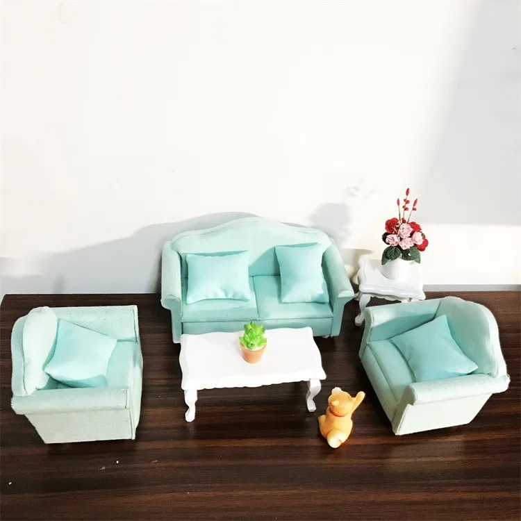 1:12 Puppenhaus Mini Sofa Möbel Modell Puppenhaus Zubehör 