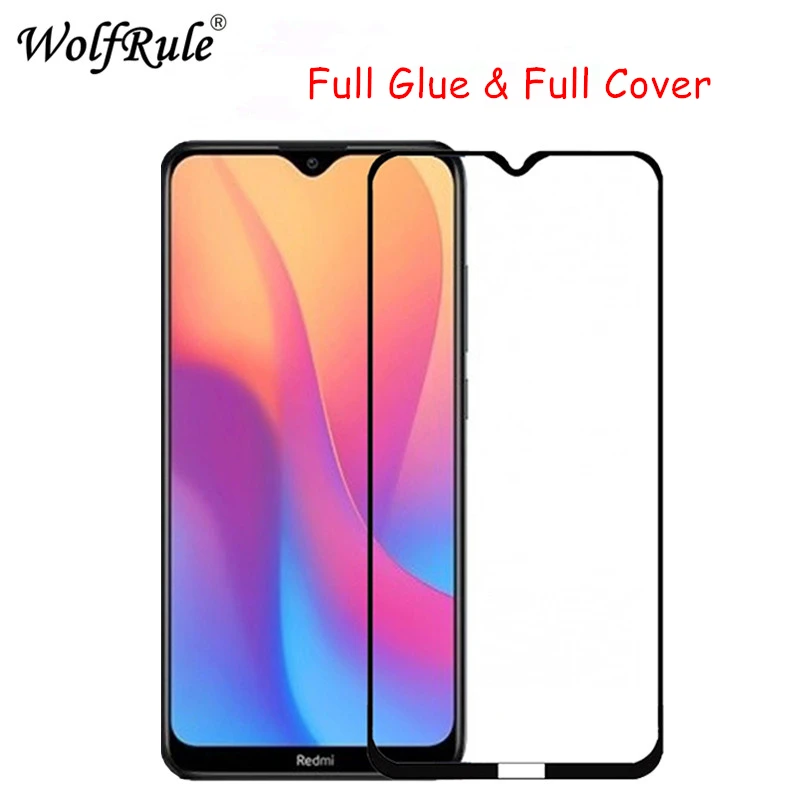 2 шт. защита для экрана Redmi 8A закаленное стекло полностью клеевое Стекло телефона