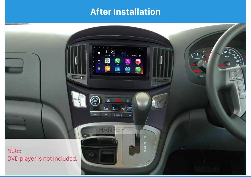 Harfry автомобиля радио фасции двойной Din Dash комплект Peerless отдельно для HYUNDAI STAREX H1 отделка Установка комплект DVD рамка Лицевая панель