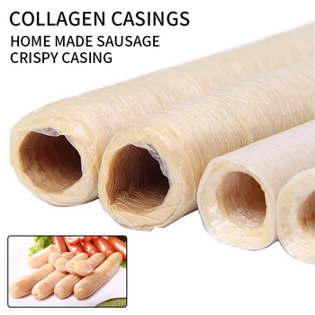 

14cm Roast Sausage Dried Sausage Skin Sausage Hot Collagen Housing Shell Collagen Protein Housing Sausage Ham Tool
